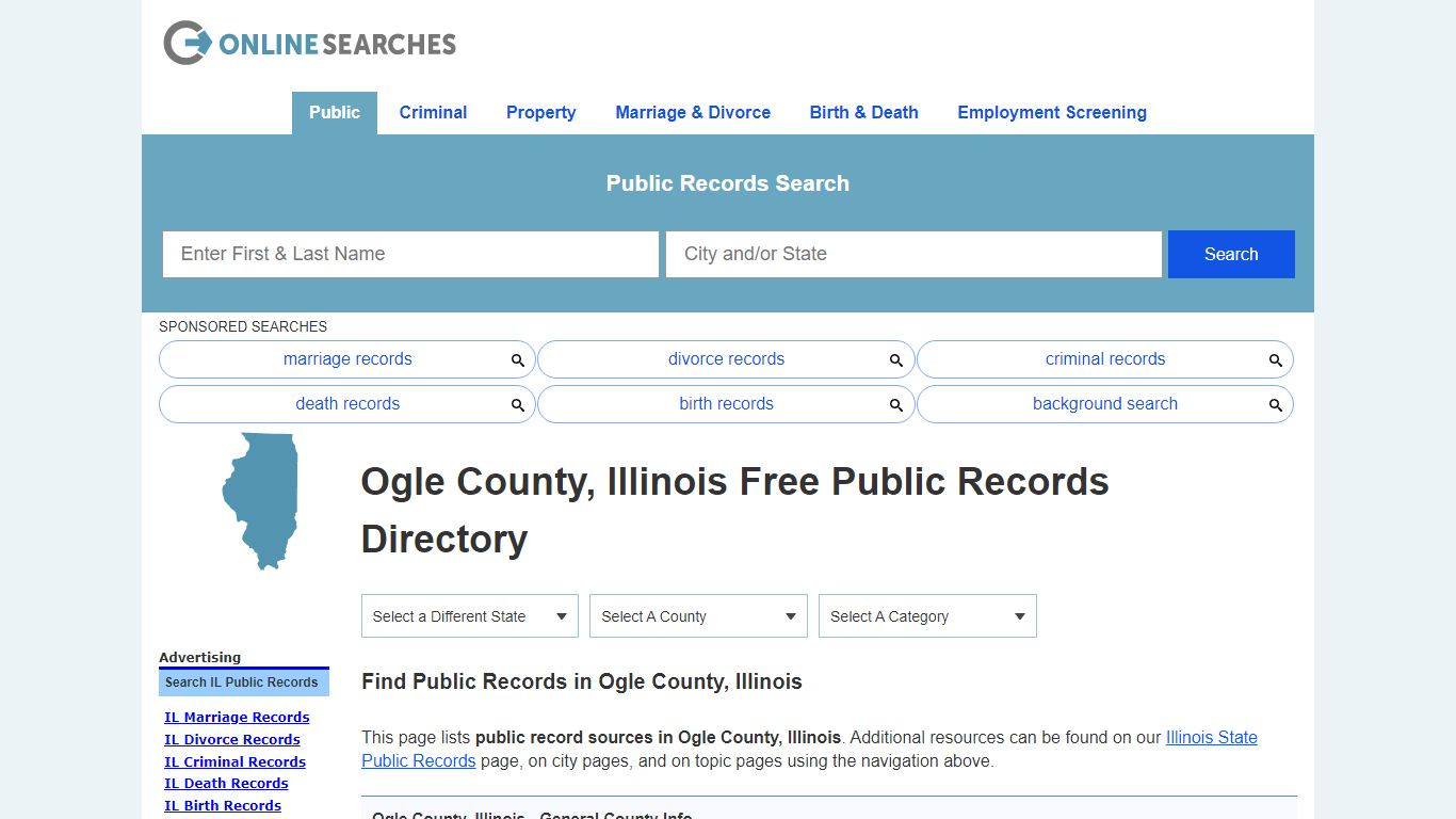 Ogle County, Illinois Public Records Directory